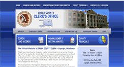 Desktop Screenshot of creekcountyclerk.org